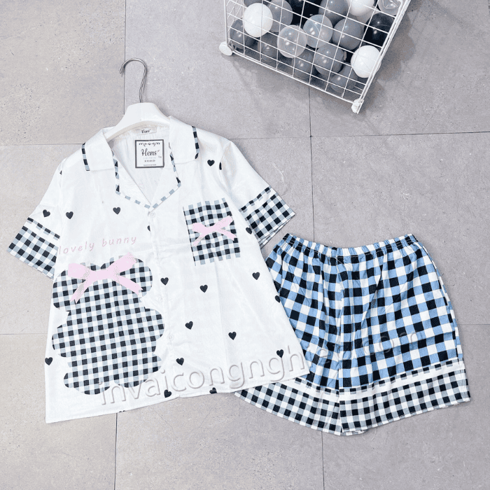 in đồ bộ pijama trái tịm